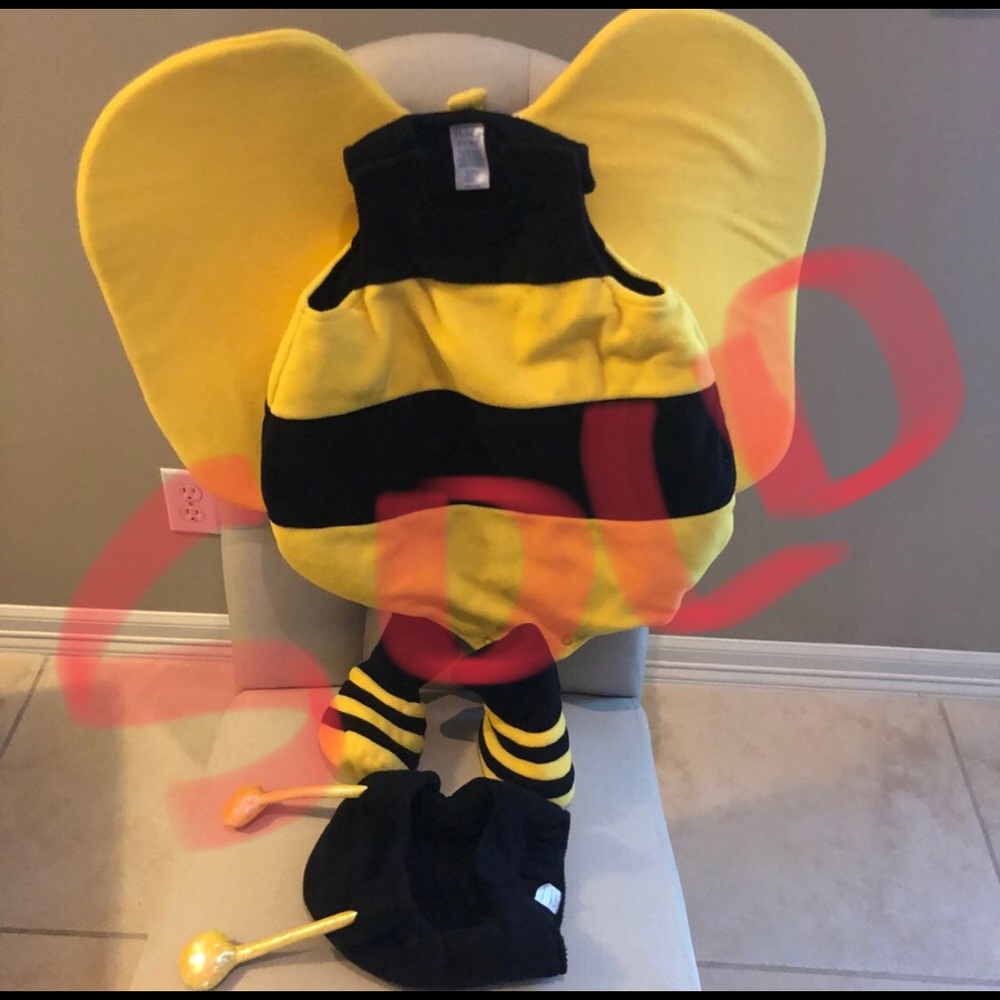 Baby Bumblebee Halloween 4 piece Costume 6-12mos